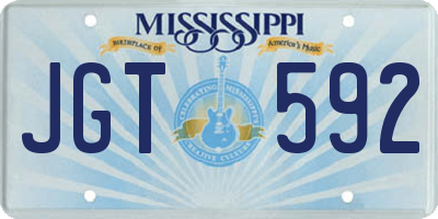 MS license plate JGT592