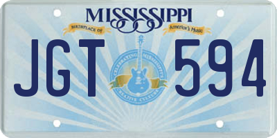 MS license plate JGT594