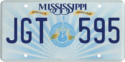 MS license plate JGT595