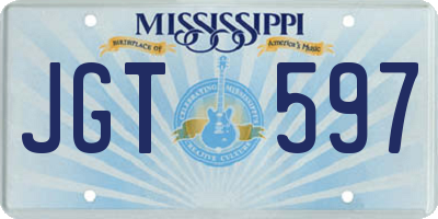 MS license plate JGT597