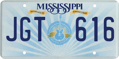 MS license plate JGT616