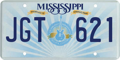 MS license plate JGT621