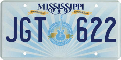 MS license plate JGT622