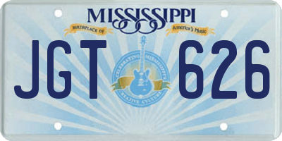 MS license plate JGT626