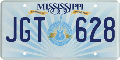 MS license plate JGT628