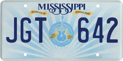 MS license plate JGT642