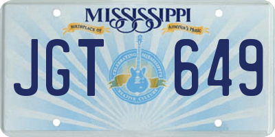 MS license plate JGT649