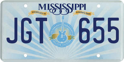 MS license plate JGT655