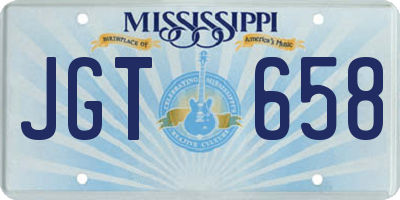 MS license plate JGT658
