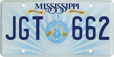 MS license plate JGT662