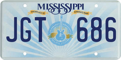 MS license plate JGT686