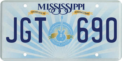 MS license plate JGT690