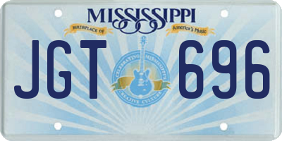 MS license plate JGT696
