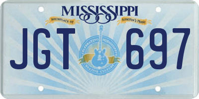 MS license plate JGT697