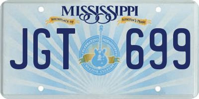 MS license plate JGT699