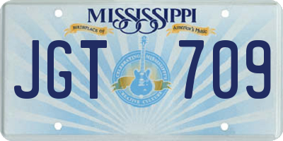 MS license plate JGT709