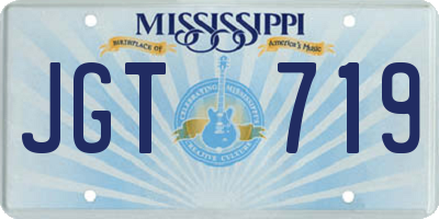 MS license plate JGT719