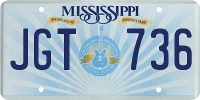 MS license plate JGT736
