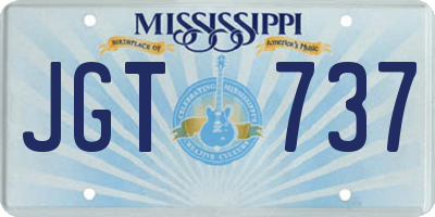 MS license plate JGT737