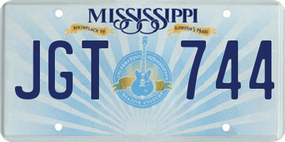 MS license plate JGT744