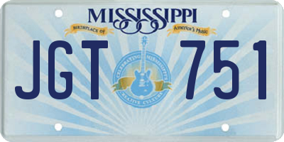 MS license plate JGT751