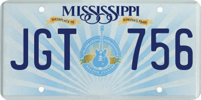 MS license plate JGT756