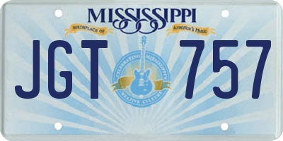 MS license plate JGT757