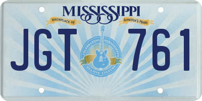 MS license plate JGT761