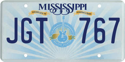 MS license plate JGT767