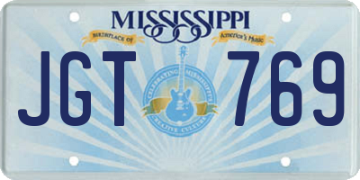 MS license plate JGT769