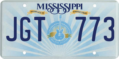 MS license plate JGT773