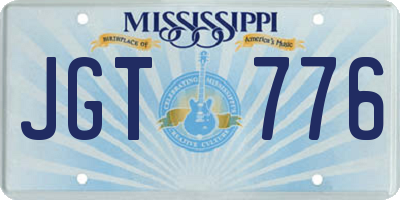MS license plate JGT776