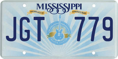 MS license plate JGT779
