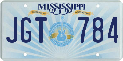 MS license plate JGT784