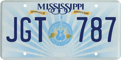 MS license plate JGT787