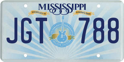 MS license plate JGT788
