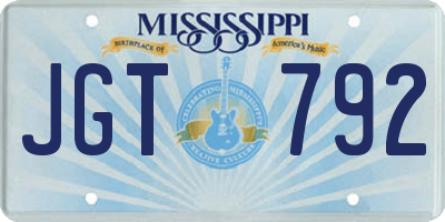 MS license plate JGT792