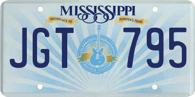 MS license plate JGT795