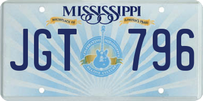 MS license plate JGT796