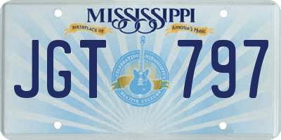 MS license plate JGT797