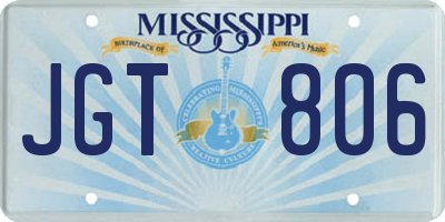 MS license plate JGT806
