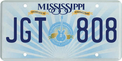 MS license plate JGT808