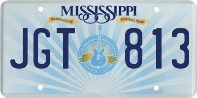 MS license plate JGT813