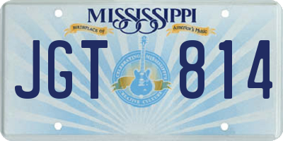 MS license plate JGT814