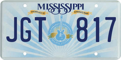 MS license plate JGT817