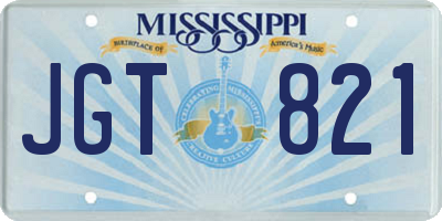 MS license plate JGT821