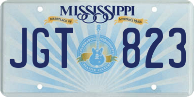 MS license plate JGT823