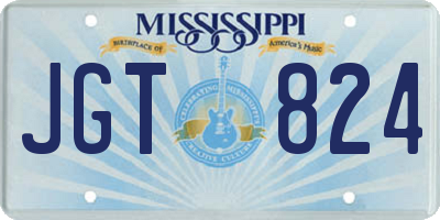 MS license plate JGT824