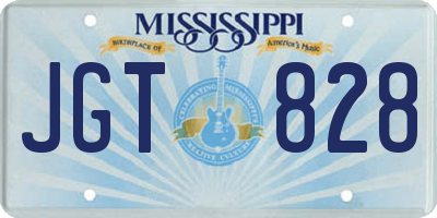 MS license plate JGT828