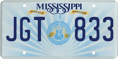 MS license plate JGT833